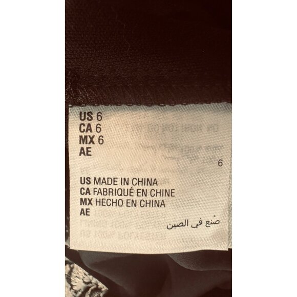 NWT INC Size 6 Vintage Black/White Maxi Sheer Overlay Dress Floral Formal - Picture 15 of 16